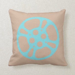 Film Reel / Movie Reel Pillow (Teal)