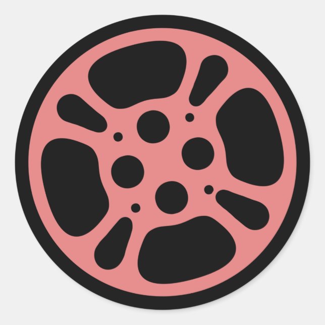 Film Reel / Movie Reel Sticker (Pink) (Front)