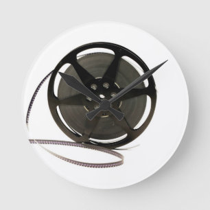 Film reel round clock