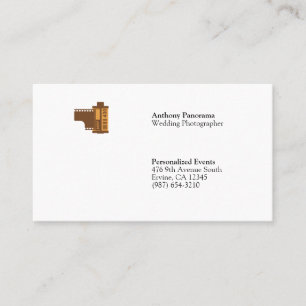 Film Roll Wedding Photographer Minimal Business Card