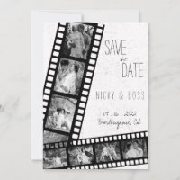 Film Rustic Modern Photo Save the Date Wedding