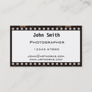 Film strip business card