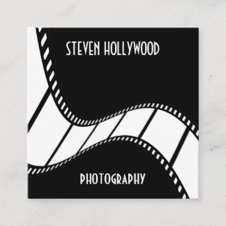 Film Strip Cinema Movie Reel Professional Template Square Business Card