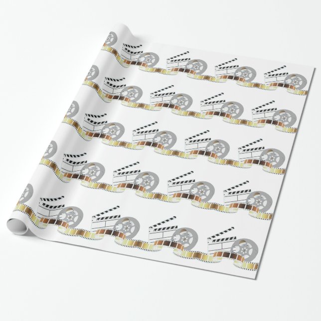 Film Strip Gift Wrapping Paper (Unrolled)