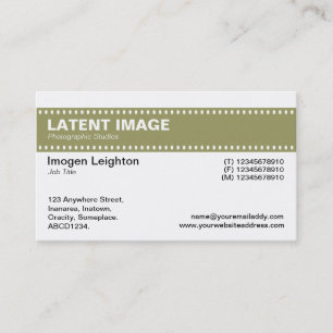 Film Strip Header - Khaki and White Business Card