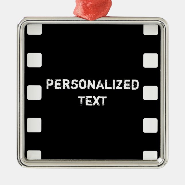 Film Strip / Movie Custom Name Ornament (Front)