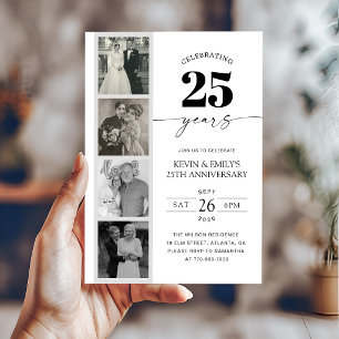 FIlm Strip Photo 25th Anniversary Invitation