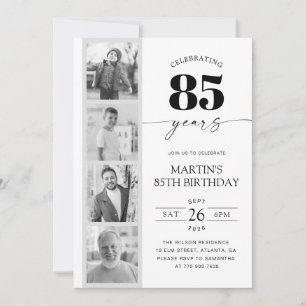 FIlm Strip Photo Minimalist 85th Birthday Invitation