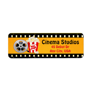 Film Strip, Popcorn and Reel Address Labels