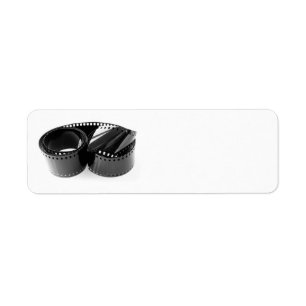 Film strip return address label