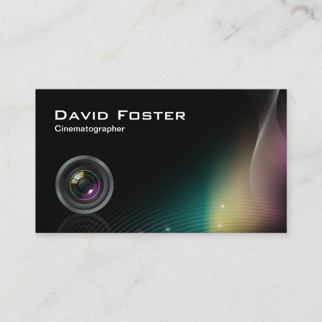 Film TV Photographer Cinematographer Business Card (Front)