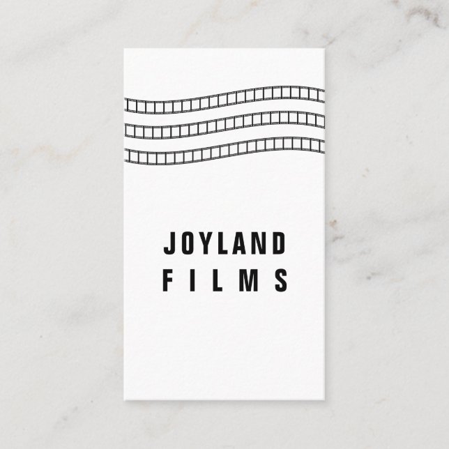 Film Video Camera Movie Director Filming Wedding Business Card (Front)