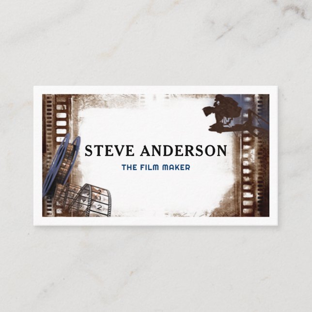 Filming Business Movie Director Photographer  Business Card (Front)