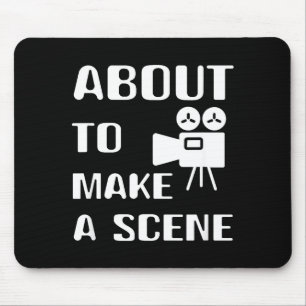 Filmmaker About To Make A Scene Film Making Movie  Mouse Pad