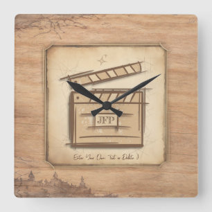 Filmmaker, actor, film director producer gift idea square wall clock