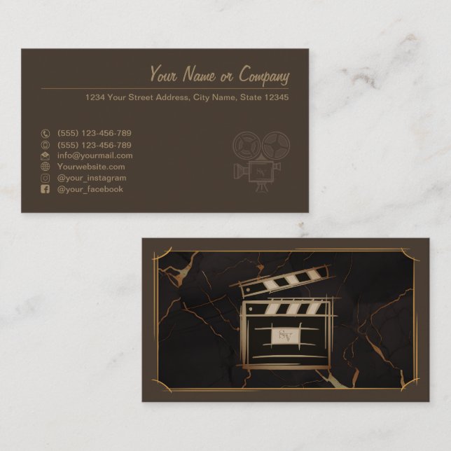Filmmaker, film producer, director, actor. business card (Front/Back)