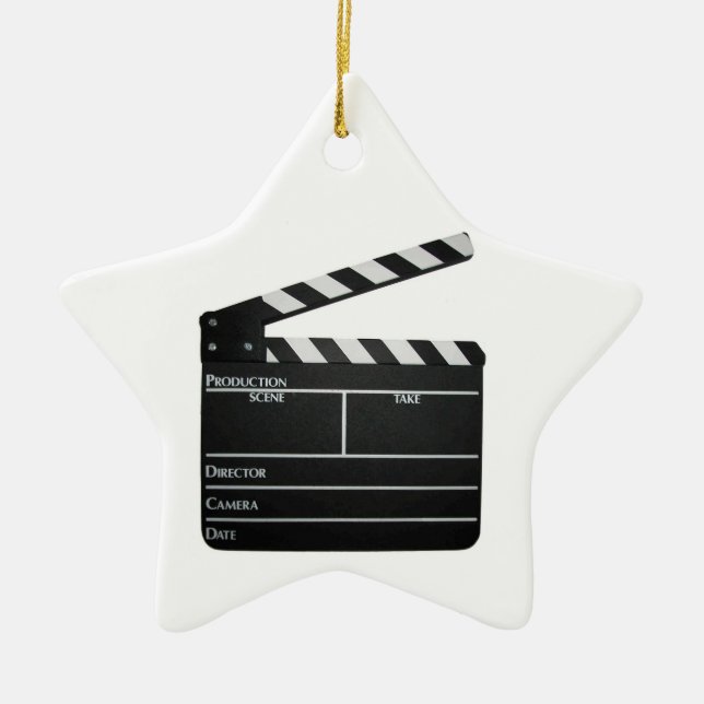 Filmmaker Film slate clapboard movie ORNAMENT (Front)