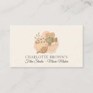Filmmaker Vintage Cinema Video Production Business Card