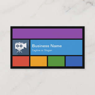 Filmmaking Studio - Colourful Tiles Creative Business Card