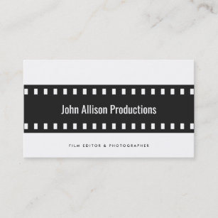 Filmstrip Filmmaker Photographer Business Card