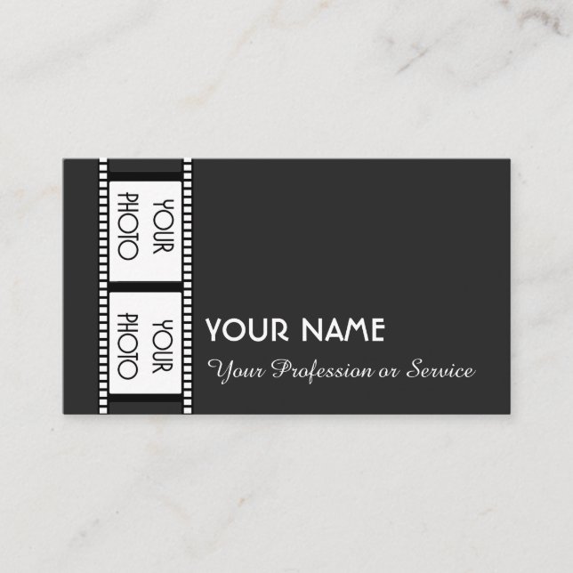 Filmstrip for filmmakers and videographers business card (Front)