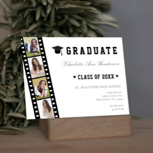 Filmstrip Four Photo Collage Open House Invitation