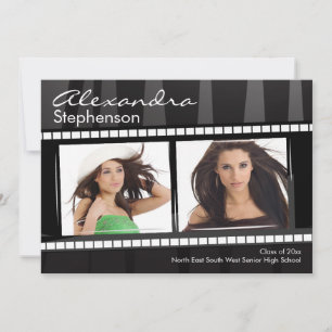 Filmstrip Graduation 2-Photo Invitation