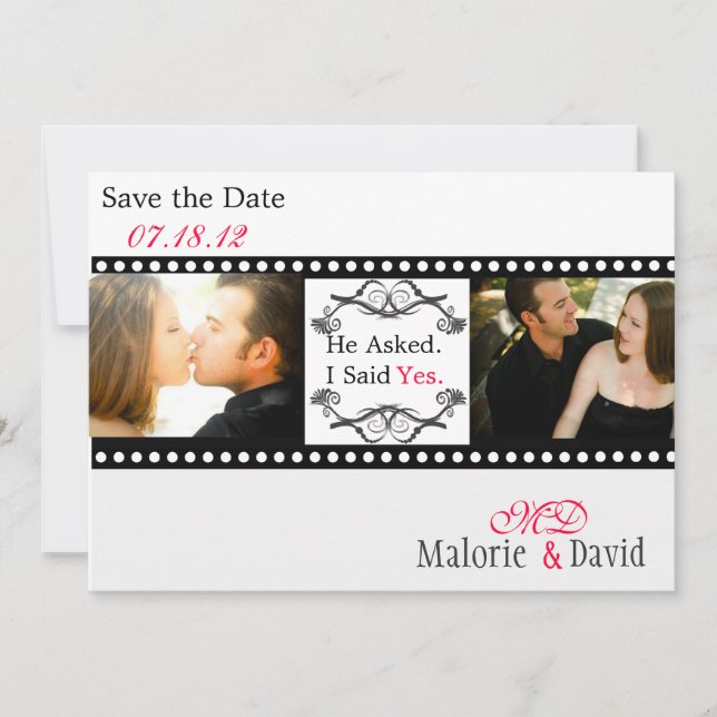 Filmstrip Save the Date Card (Front)