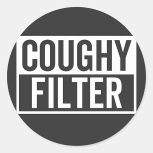 filter Coughy Classic Round Sticker