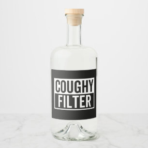 filter Coughy Liquor Bottle Label