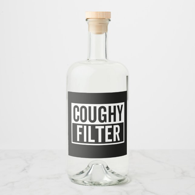filter Coughy Liquor Bottle Label (Front)