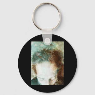 Filtered Photography Portrait Of A Man's Face In C Key Ring