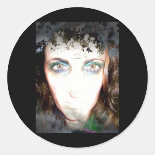 Filtered Photography Portrait Woman Horror Sticker