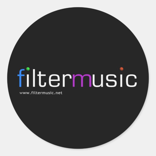 FilterMusic round sticker (Front)