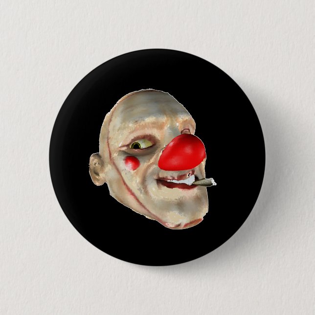 Filthy the Clown - face closeup 6 Cm Round Badge (Front)