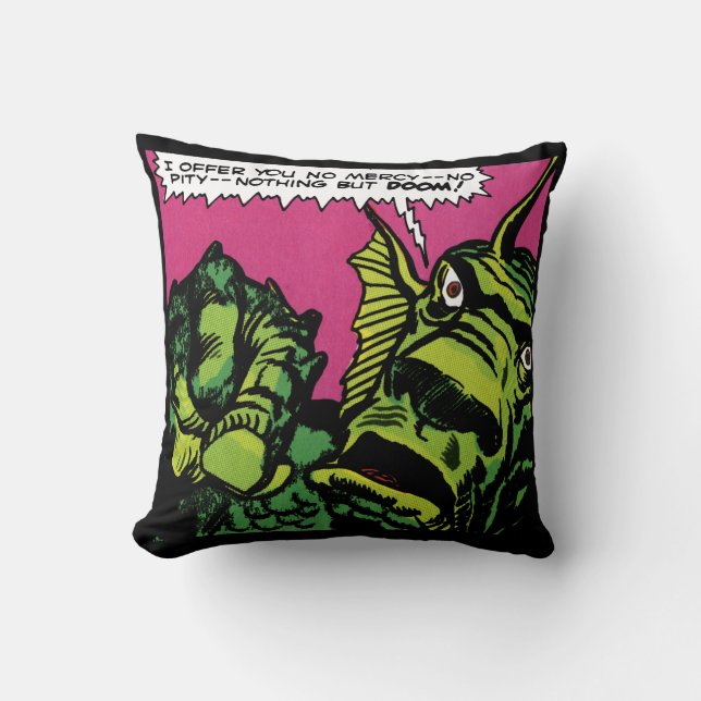 "Fin Fang Foom" Throw Pillow (Front)