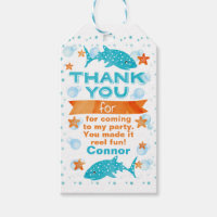 Fin-tastic Whale Shark Birthday Favour Tag
