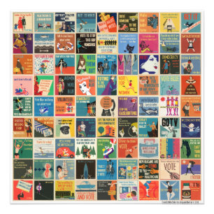 FINAL 24" x 24" VOTE vintage 81 meme poster