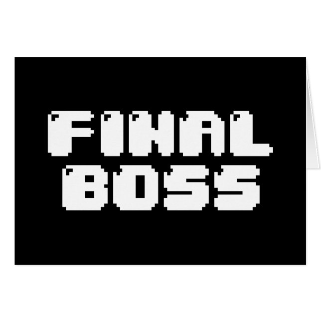 FINAL BOSS GREETING CARD (Front Horizontal)