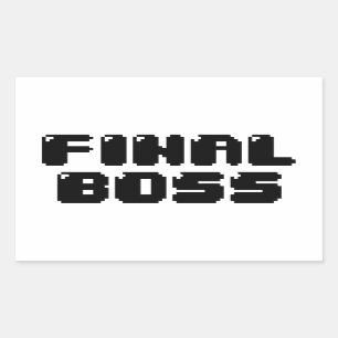 FINAL BOSS RECTANGULAR STICKER