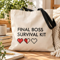 Final Boss Survival Kit Funny Gamer Pixel Heart