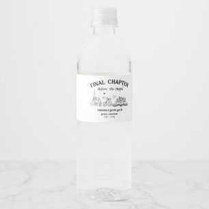 Final Chapter Before the Chapel Book Bachelorette Water Bottle Label