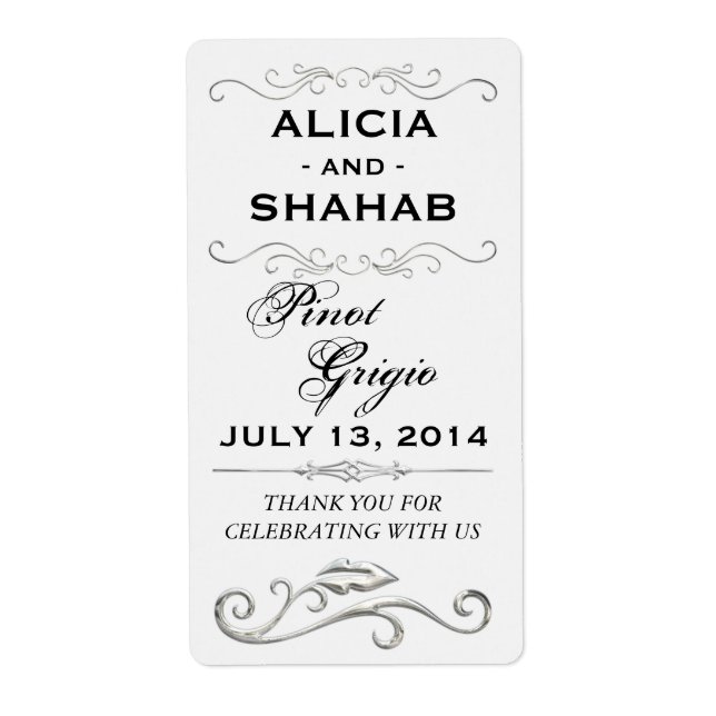 FINAL Cute Wine Bottle Wedding favour Label Sticke (Front)