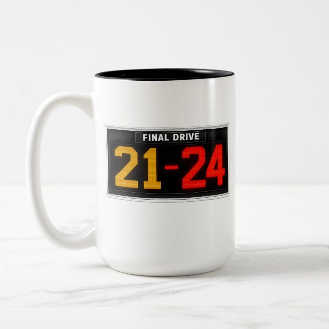 Final Drive Football Two-Tone Coffee Mug (Left)