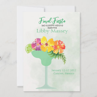 Final Fiesta Bachelorette Invitation Itinerary