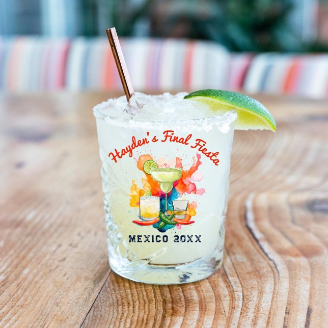 Final Fiesta Bachelorette Mexican Tequila Shot Glass (Creator Uploaded)