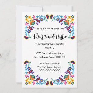 Final Fiesta Bachelorette Party Invitation