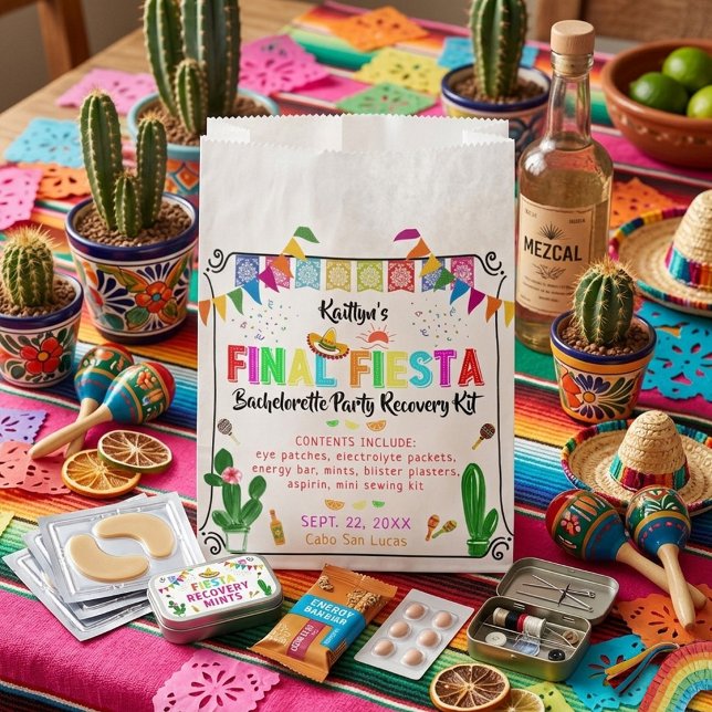 Final Fiesta Bachelorette Party Recovery Kit Favour Bag (Creator Uploaded)