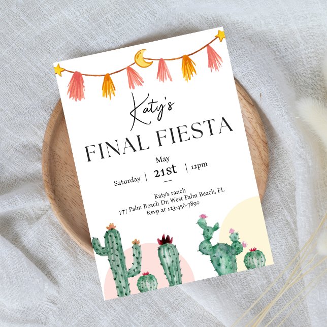 Final Fiesta Bridal/Bachelorette Party Invitation (Creator Uploaded)