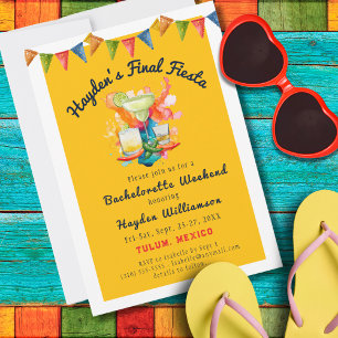 Final Fiesta Destination Mexico Bachelorette  Invitation